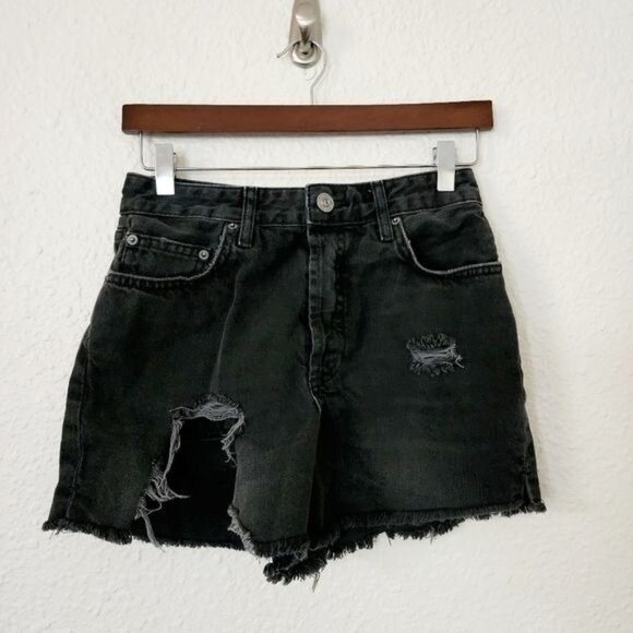 BDG x Urban Outfitters Distressed Surf Short Black Denim Women's Size 26 - Picture 1 of 6